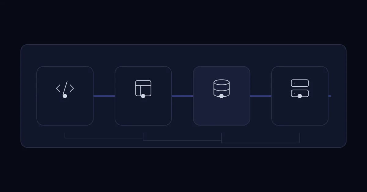 One trace continuing across application services and database